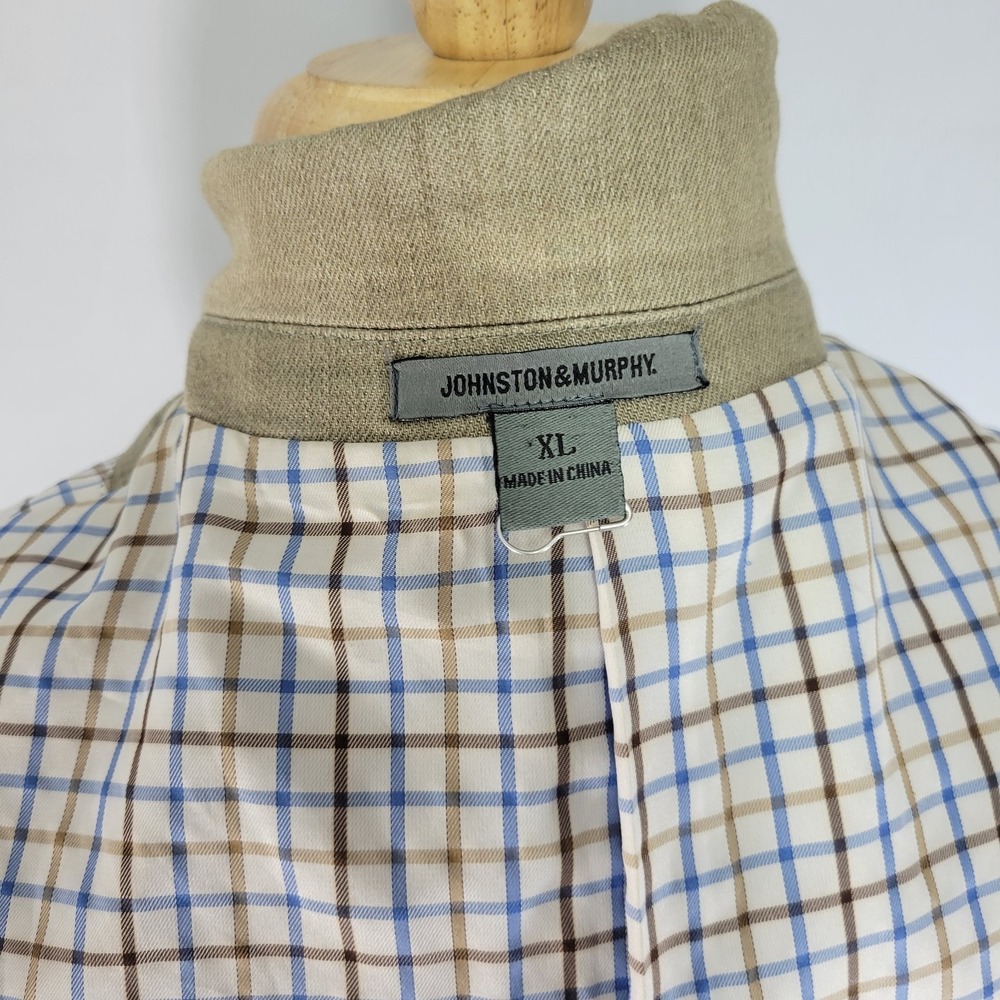 Johnston Murphy Men's Sport Coat Blazer Three Button Tan Cotton Spandex Size XL - Picture 14 of 16